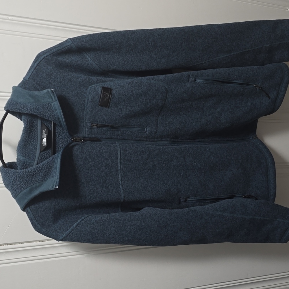 The North Face Men's Sweater Fleece Hoodie Blue/Green Size XL